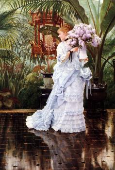 James Tissot : The Bunch of Lilacs